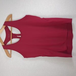 Athleta Women's Racer Back Tank Top Dark Pink Raspberry Size Large